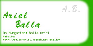 ariel balla business card